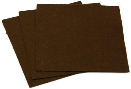 12" x 12" Squares Plain Acrylic Craft Felt Fabric - Burnt Sienna Brown
