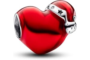 PHCLASY Personalized Christmas Charms Abalorios Charm Colgantes de Cuentas con Circonita cúbica,Christmas Gifts Para Mujer