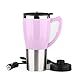Produktbild huanlebao Retro Beheizt Reisen Becher – Thermosflasche – 12/24 V DC KFZ Stecker 400 ml, 24 V, Pink