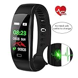 IFOXTEK Fitness Tracker,Wasserdicht IP68 Fitness Armband mit Pulsmesser 0,96 Zoll Farbbildschirm Smartwatch Aktivitätstracker Pulsuhren Schrittzaehler Uhr Smart Watch Fitness Uhr