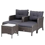muebles rattan natural ✅RELAJACIÓN ÓPTIMA: Diseño ergonómico para ofrecerte una mayor comodidad. Asientos, respaldos y reposapiés amplios y suaves.