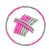 EVER RICH ® FitnessWave Weighted 1.2kgs Fitness Exercise Hula Hoop - Pink/Grey