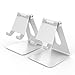 Price comparison product image MoKo Cell Phone Stand Holder, [2PACK] Adjustable Multi-Angle Aluminum Smartphone Holder Fit iPhone X/Xs/ Xs Max/XR, Galaxy S9/S9 Plus/S8/S8 Plus, Moto, Google Nexus, HTC, LG and More, Silver