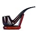 Produktbild UrChoiceLtd® Tabak Rauchrohr Classic Braun Ebenholz 9MM Filterelement Holz Tabak Rauchen Estate Pipe Pipes 508 Ebenholz umkreist Bestes für Geschenk - Hand Made