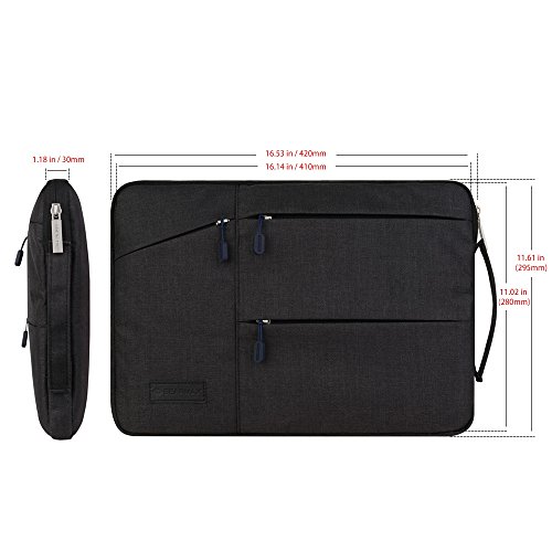 15 Zoll Laptop Sleeve Tasche - Yarrashop multifunktionaler macbook pro tasche Aktentasche mit Seitentaschen Laptop Handtasche f  r 15- 15 6 zoll Macbo