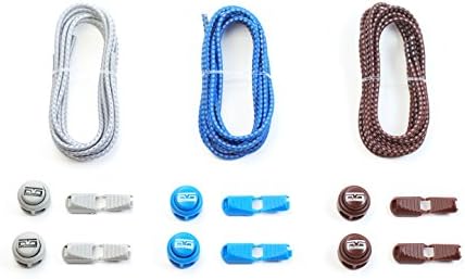 No Tie Shoelaces | Elastic laces for trainers and running shoes | Reflects light for safety at night | Ideal for walkers, runners, marathon and triathlon athletes, kids and adults | 3 pairs