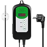 RIOGOO Digitaler Heizmattenthermostatregler für Samenkeimung, Reptilien und Brauen 68-108 ℉