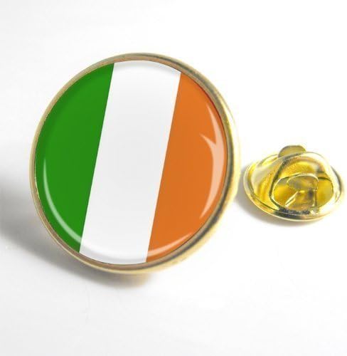 "Irish Flag" Round Lapel Pin Badge
