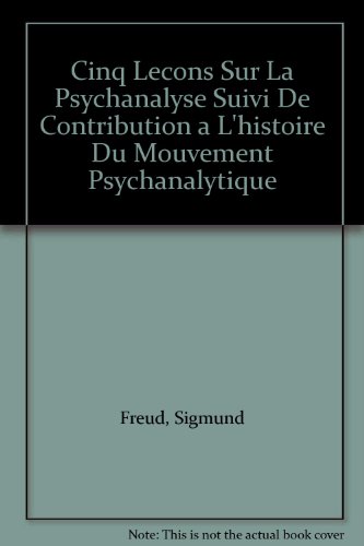 couverture de : CINQ LE&Ccedil;ONS SUR LA PSYCHANALYSE