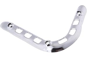 Tenlacum Silver Metal Motorbike Exhaust Header Pipe Guard for Yamaha PW50 1981 1982 1983-2016