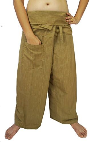 Rosina's Unisex Thai Fisherman Yoga Trousers Pants Baggy Stripe Cotton