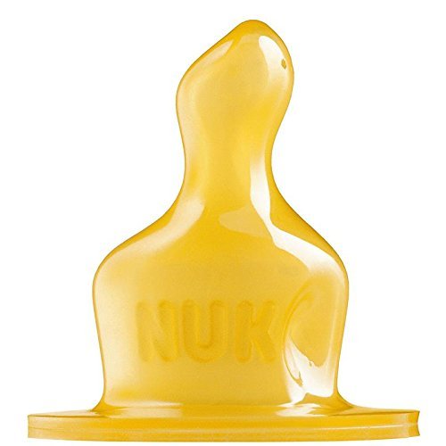 NUK Classic Size 2 latex Medium, Six plus months (Three Pack of Latex Teats)