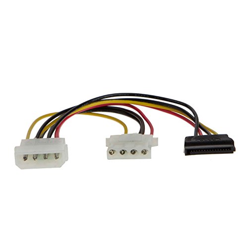 LP4 auf SATA, cablecreation [5] 6 LP4 auf LP4 SATA Power Y Kabel Adapter - 3