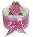 Price comparison product image Dubistda Nappy Cake for Girls Pink with Rose Petals Birth Gift