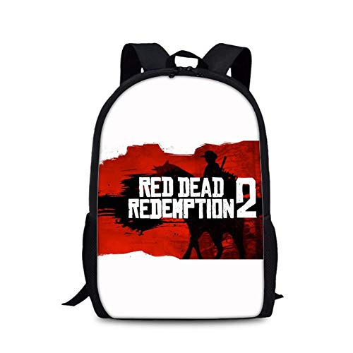 Preisvergleich Produktbild Red Dead Redemption Große Kapazität Schultasche Mädchen Jungen Multi-Compartment Wasserdicht Passt Laptop Schulrucksack, 44 cm