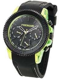 Freegun  - Reloj Analógico de Cuarzo para Hombre, correa de Silicona color Negro