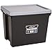 Produktbild Bambox 24 Liter 38x29x32 cm Schwarz Schwerlastbox mit Deckel strapazierfähig und belastbar • 24L Schwerlast Transport Aufbewahrungsbox Stapelbox Kunststoff Plastik