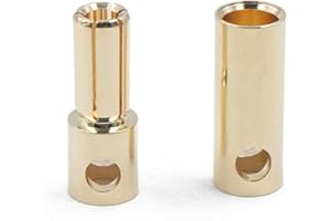 Boladge 10 Pares Conector Enchufe Banana de Bala Macho Hembra 5.0MM 5MM Chapado en Oro para Motor ESC Batería Lipo