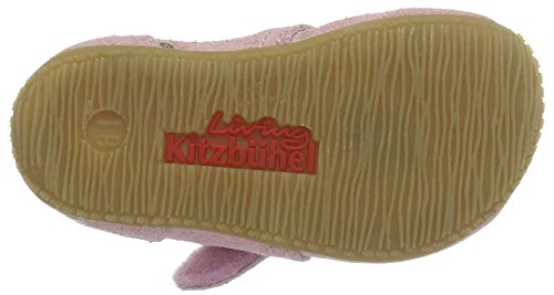 Living Kitzbühel Baby Mädchen Klett Leder mit Goldernen Punkten Lauflernschuhe - 3