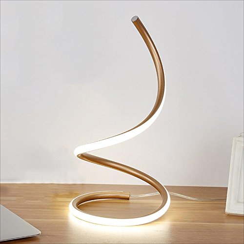 Preisvergleich Produktbild Tischlampe Moderne Simplicity Schreibtischleuchten Hochwertige Acryl Lampenschirm Hohe Helligkeit LED Chip Lichtquelle Europäische Kreative DIY Wohnzimmer Nachttisch Dekorative Lichter Höhe: 38 CM ( Color : Gold )