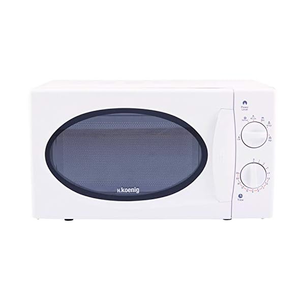 H.Koenig VIO6 Mikrowelle / 20 L Kapazität / Teller Druchmesser 24,5 cm / 5 Programme / Auftaufunktion / 700 W /  weiß