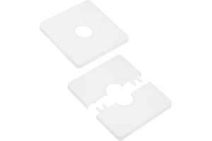 M METERXITY 2-Pack Flangia A Parete Divisa, Per Tubo OD 0.8 Pollici/20mm Piastra ABS Quadrata Autoadesiva Copritubo Per Tubazioni Dell'Acqua/Rubinetti [Bianco]