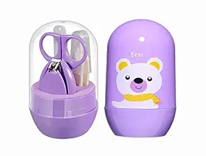 Chinmay Kids Baby, Infant and Toddler Grooming Nail Cutter Kit with Scissors/Baby Nail Clipper Safety Cutter & Manicure Pedicure Care Kit (Purple)