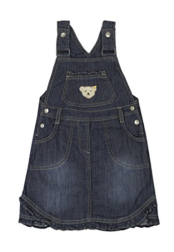 Steiff Baby Girls 0006845 Latzrock Skirt, Blue (Dark Blue Denim ), 4 Years (Manufacturer size: 104)