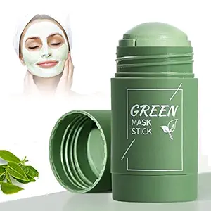 GLOWY Original Ayurvedic Green Tea Aloe Beauty Anti Acne & Pimples Purifying Tan Removal Oil Control Detoxifying BlackHead Removal Clay Face Pack Stick Mask for Glowing & Pimple Free Skin