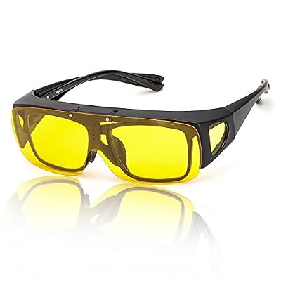 SIPHEW Lunettes de Conduite Améliore le Contraste-Convient Même Aux Porteurs de Lunettes Homme/Femme