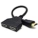Produktbild crewell HDMI Stecker auf 2 HDMI Buchse 1 in 2 Out Verteiler Schwarz Kabel Konverter Adapter
