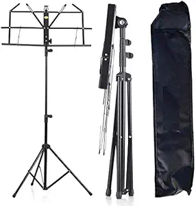 DEVICE OF URBAN INFOTECH Adjustable Portable Folding Light Weight Sheet Notation Stand and Clip Holder for Books, Notes, Violin, Lyrics with Carry Bag