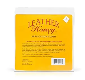 Leather Honey Leather Conditioner Lint-Free Application Cloth - Perfect for Use with the Best Leather Conditioner Products Since 1968 - Leather Conditioner plus Leather Cleaner and Microfiber Cloth