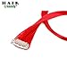 Creamily 6 Pieces of Red 20" Inches Multi-colors Party Highlights Clip in Synthetic Hair Extensions