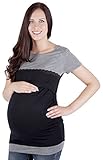 Mija – Umstandsmode / 2in 1 Stillshirt Umstandsshirt / Stilltop Umstandstop „Diana II“ 7120A - 2