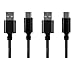 Produktbild Sweet Tech USB Type-C Kabel zu USB 2.0 (3.3ft) Packung mit 2 Schwarz Nylon Geflochten für Lenovo K5 Pro / K5s / K9 / S5 Pro / Z5 / Z5 Pro