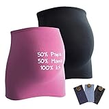 Der Babybauch ist schön warm eingepackt und dafür ist nicht einmal Umstandsmode nötig: Das Band verlängert Tshirts, die in der Schwangerschaft zu kurz geworden sind