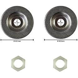 2 disques abrasifs inclus écrou pour les stations d'affûtage électriques. Dimensions : voir les images compatibles avec Güde Kraft Universal Westfalia Parkside Workzone et autres.