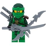 LEGO Ninjago Minifigur gr�ner Ninja Lloyd aus Set 70596 Samurai X Cave Chaos incl. 4 GALAXYARMS Schwertern - Ninjago