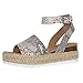 Produktbild Kaister Damen Sommer Sandalen Wedges Leopard Casual Schuhe Strap Gladiator Roman Sandalen Schnalle Keile Leopard Retro Peep Toe Sandalen