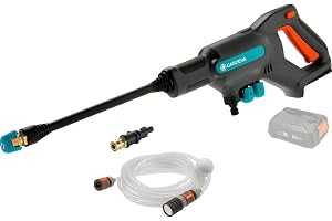 Gardena batteridriven mellantr. AquaClean 24/18 V P4A (bat. medföljer ej): Batteridr. mellantr. för utomh., tre rengörings., max. tryck 24 bar, inkl. sugslang, OGS-anslutningar och filter (14800-55)