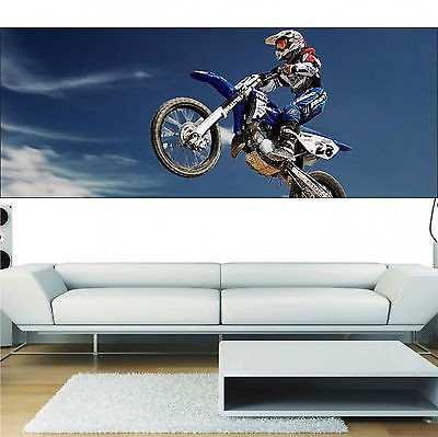 Preisvergleich Produktbild Sticker Panorama Déco Moto Cross 3697 13 Maße), 260x101cm