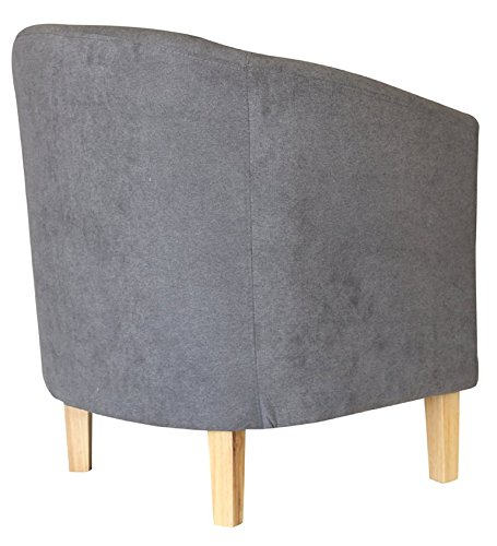 OFFICE DELUXE LINEN TUB CHAIR ARMCHAIR DINING LIVING ROOM OFFICE RECEPTION (GREY)