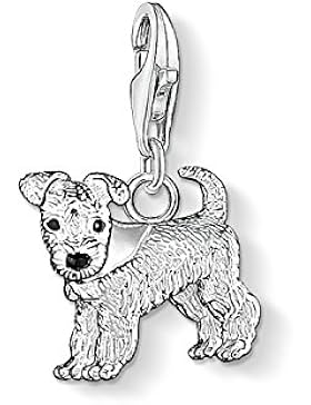 Thomas Sabo Damen-Charm Club-Anhänger Hund 925er Sterlingsilber schwarz emailliert 0841-007-12