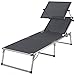 Produktbild Ultranatura Aluminium Sonnenliege Nizza mit Dach, platzsparende Gartenliege, ideal für Garten und Camping, faltbar verstellbare Rückenlehne, wetterfest, 193 x 67 x 32 cm, grau