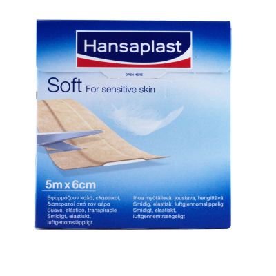 HANSAPLAST Soft Pflaster 6 cmx5 m Rolle 1 St Pflaster