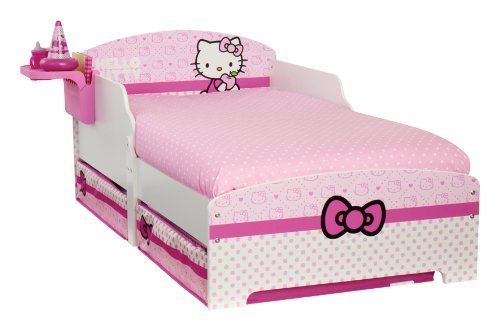 Hello Kitty Toddler Bed with Underbed Storage and Shelf