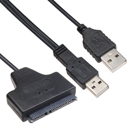 SODIAL(R) Schwarzes USB zu SATA-Kabel fuer 2.5″ HDD Laptop Hard Drive - 3