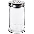 Excellent Houseware Traditional 300ml Glass Icing Sugar Dispenser Serving Bottle with Metal Top