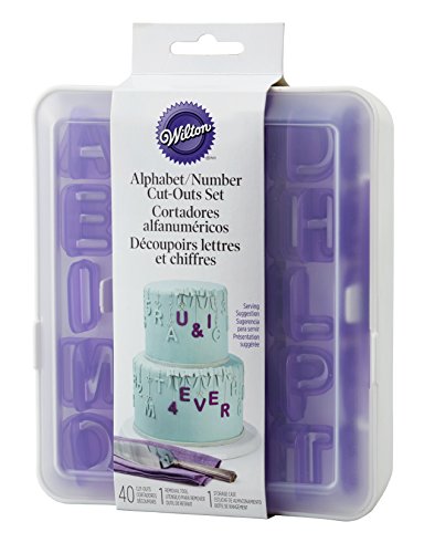Wilton Alphabet und Zahlen Aussparungen Set, Violett, 42 - 5